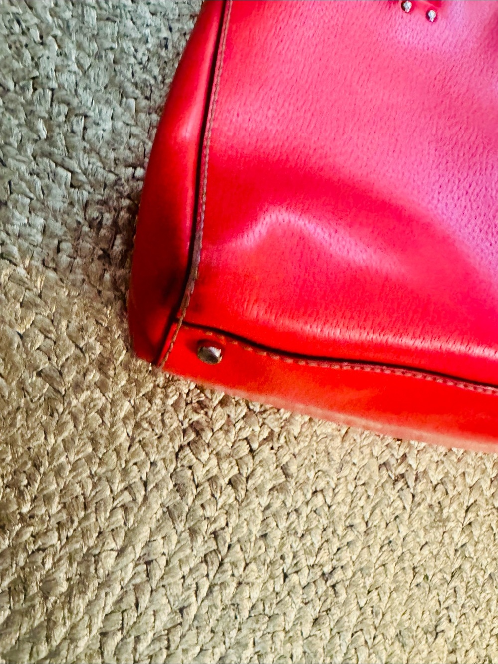 kate spade Red Leather Satchel SEE CALLOUTS - Picture 4 of 8